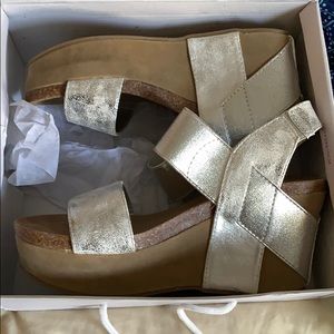 Silver chunky wedges